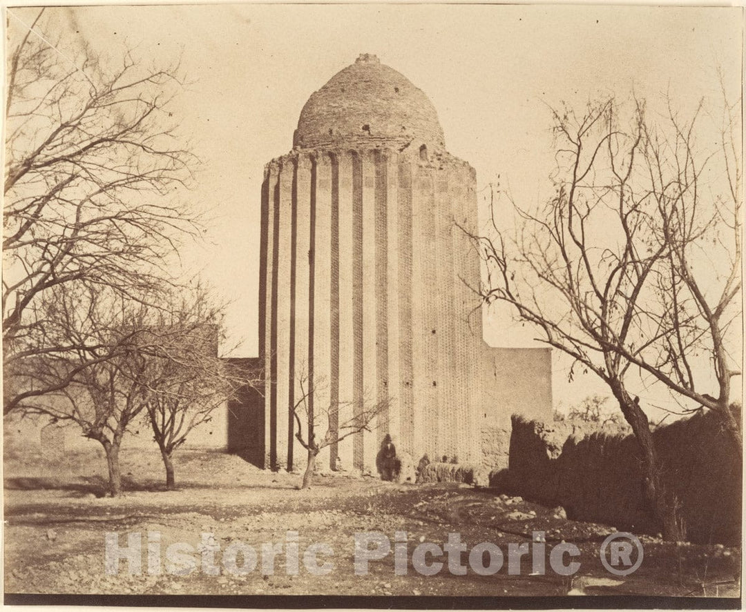Photo Print : Possibly by Luigi Pesce - Bastam, Tomb Tower (Built 1313), Khorasan : Vintage Wall Art