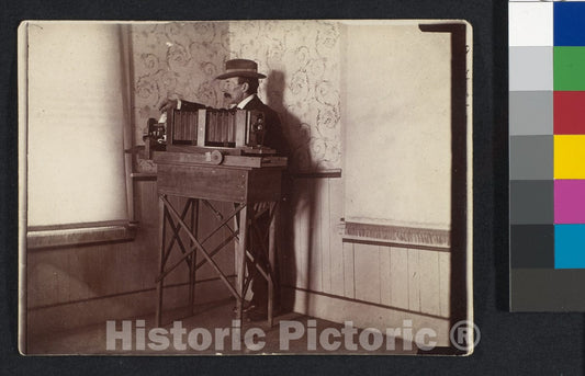 Photo Print : Wilson Alwyn Bentley - Self-Portrait with Camera : Vintage Wall Art
