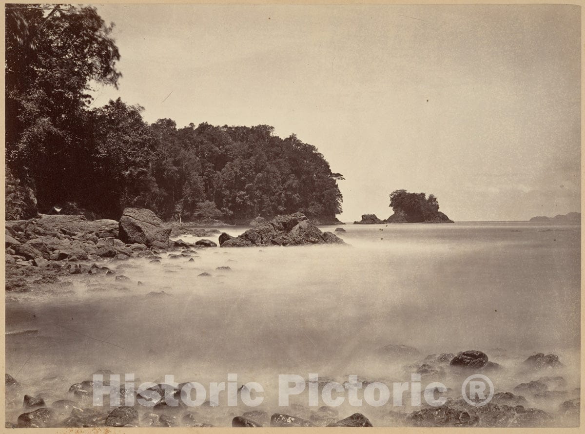 Photo Print : John Moran - Tropical Scenery, View of Limon Bay : Vintage Wall Art