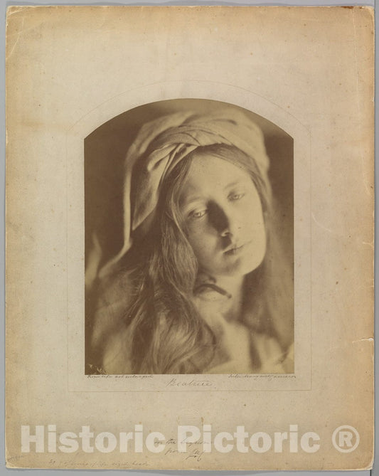 Photo Print : Julia Margaret Cameron - Beatrice 2 : Vintage Wall Art