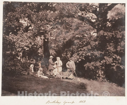 Photo Print : John Dillwyn Llewelyn - Birthday Group : Vintage Wall Art