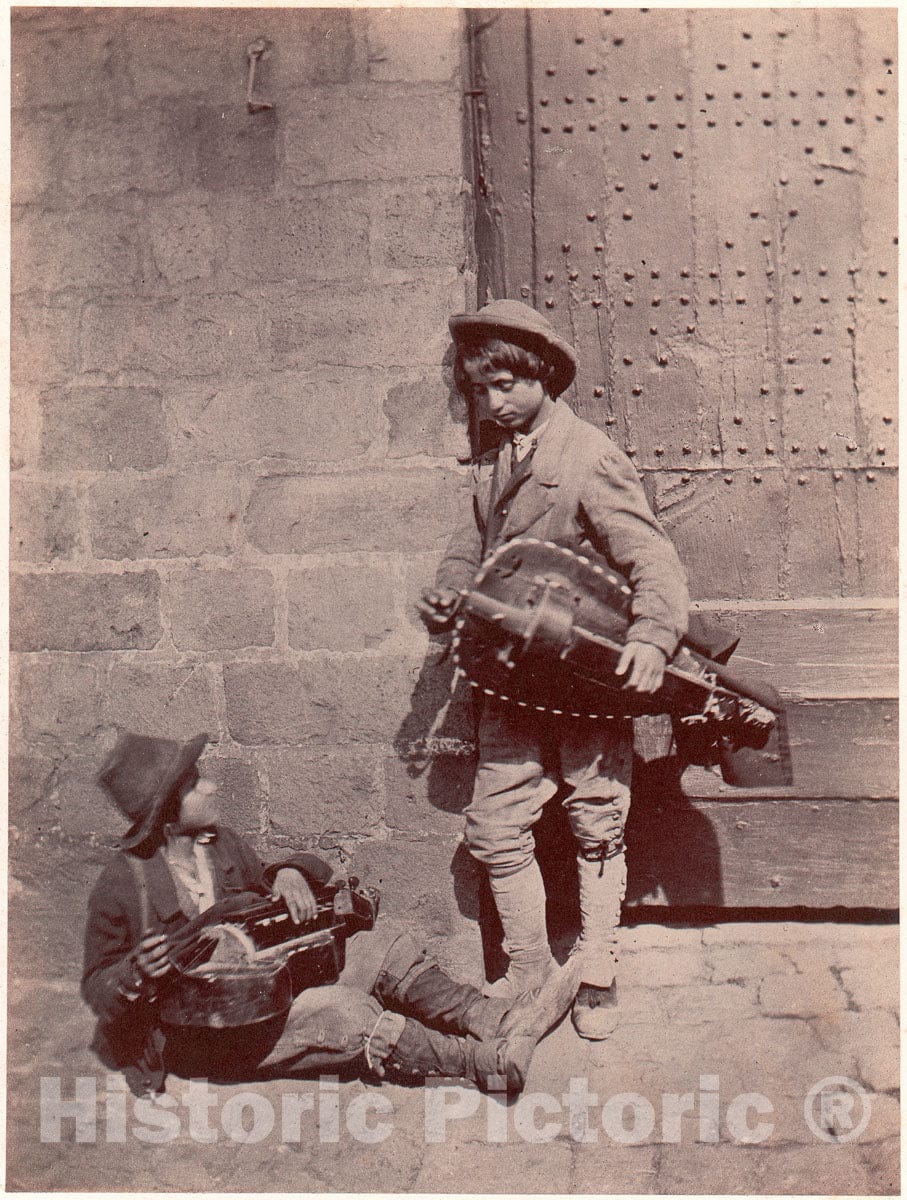 Photo Print : Louis-Désiré Blanquart-Évrard - Joueurs de vielle : Vintage Wall Art