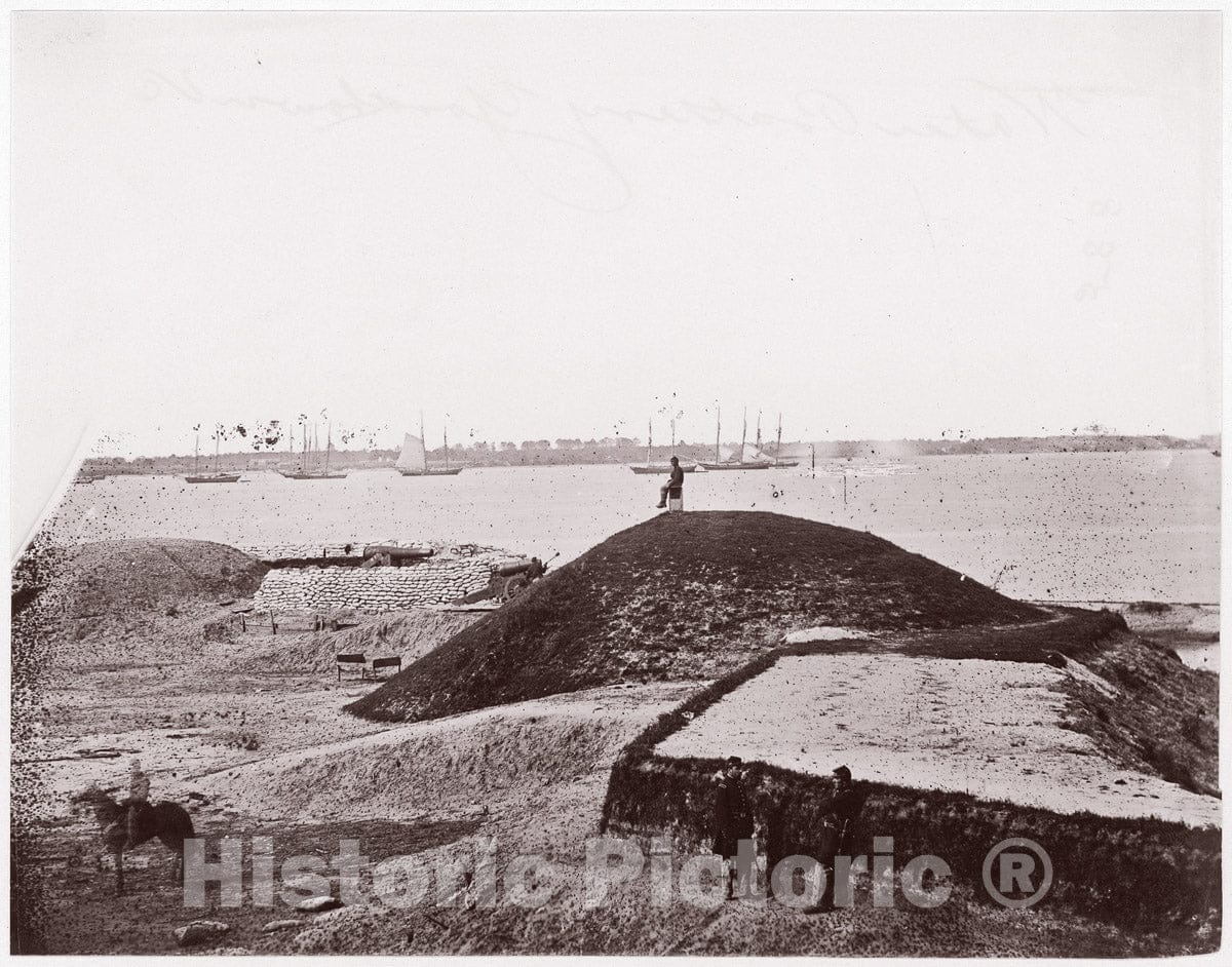 Photo Print : James F. Gibson - Water Battery, Yorktown : Vintage Wall Art