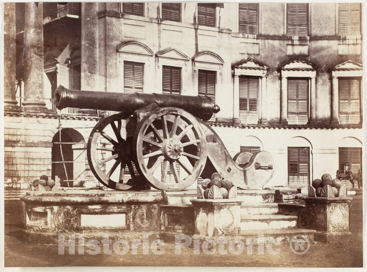 Photo Print : Great Sikh Gun Taken at Ferozshah on The Night of December 21, 1845, Government House, Calcutta - Artist: John Constantine Stanley - 1858–61 : Vintage Wall Art