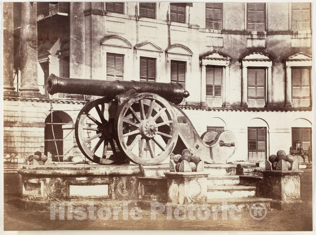 Photo Print : Great Sikh Gun Taken at Ferozshah on The Night of December 21, 1845, Government House, Calcutta - Artist: John Constantine Stanley - 1858–61 : Vintage Wall Art