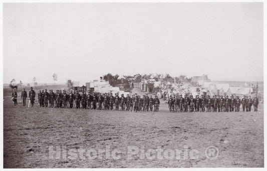 Photo Print : Formerly Mathew B. Brady - Maneuvers, Winter Quarters. Brady Album, p. 129 : Vintage Wall Art