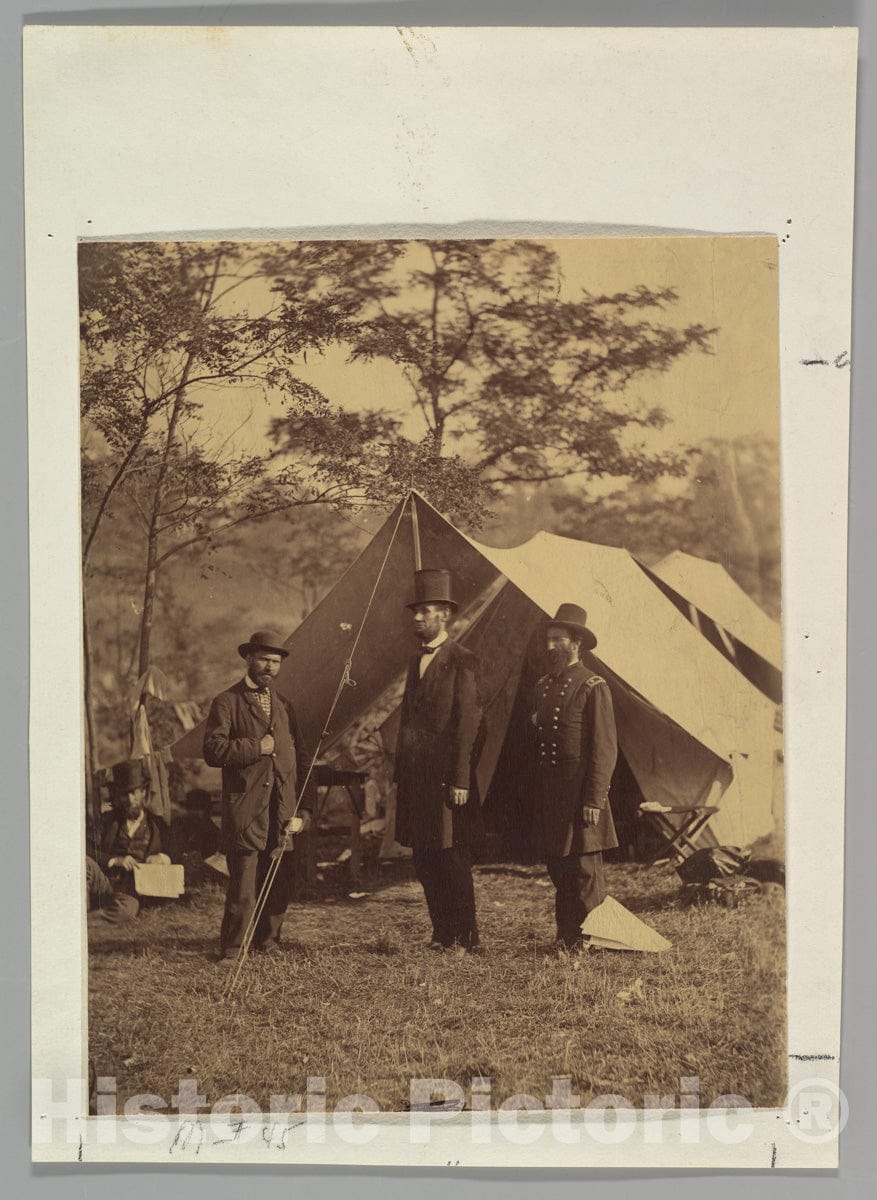 Photo Print : President Abraham Lincoln, Major General John A. McClernand - Artist: Alexander Gardner - Created: 1862 1 : Vintage Wall Art