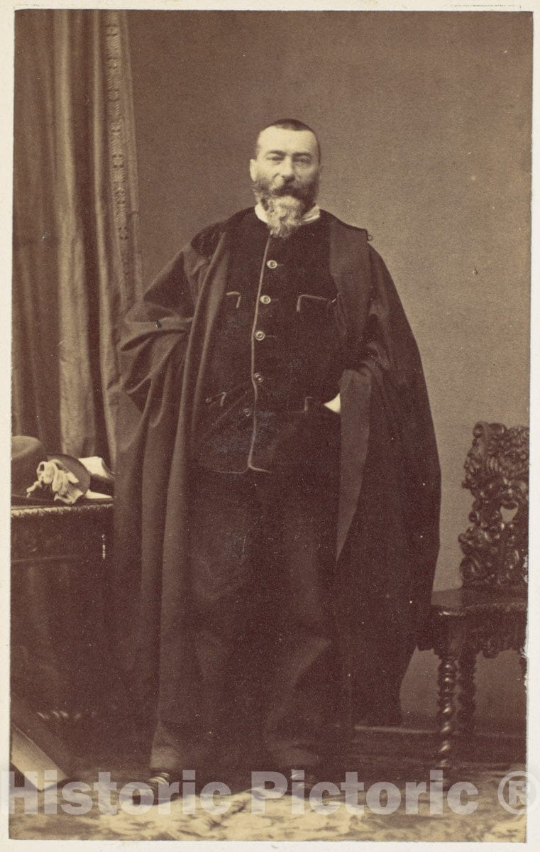 Art Print : André-Adolphe-Eugène Disdéri - Alphonse KARR : Vintage Wall Art