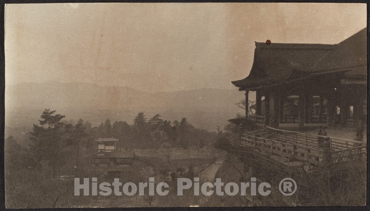 Photo Print : Adolf de Meyer - View Toward Hills, Possibly from a Shrine, Japan : Vintage Wall Art