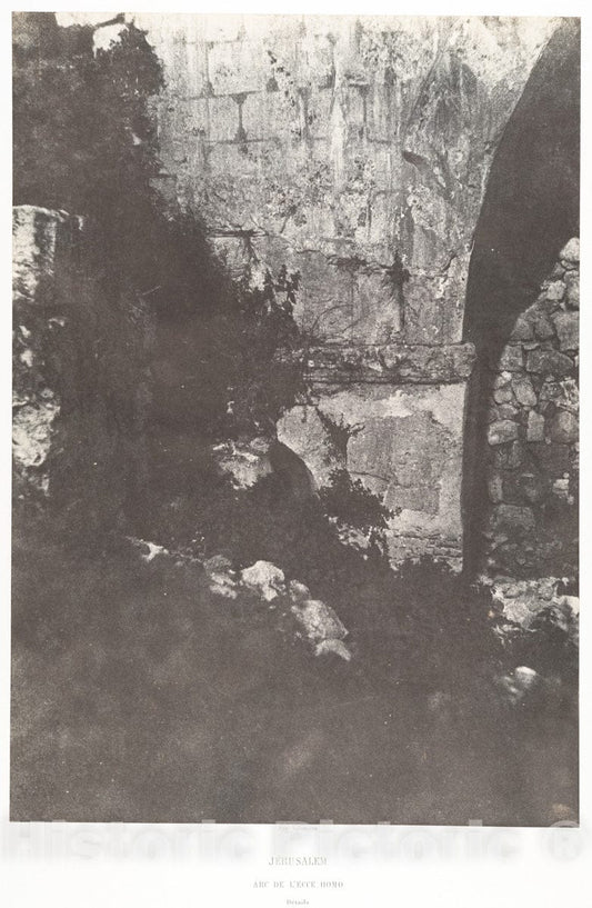 Photo Print : Auguste Salzmann - Jérusalem, Arc de l'Ecce-Homo, Détails : Vintage Wall Art