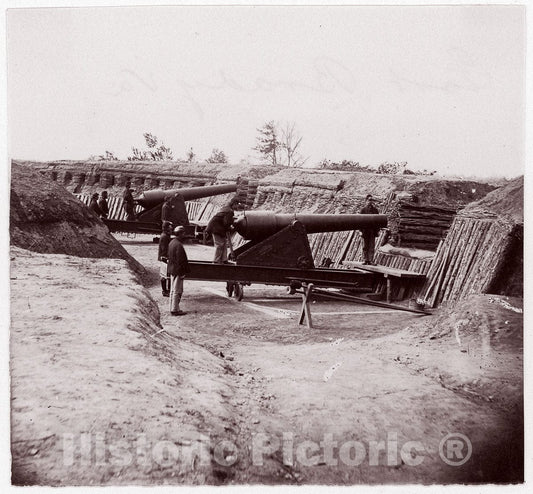 Photo Print : Andrew Joseph Russell - Fort Brady, James River 2 : Vintage Wall Art