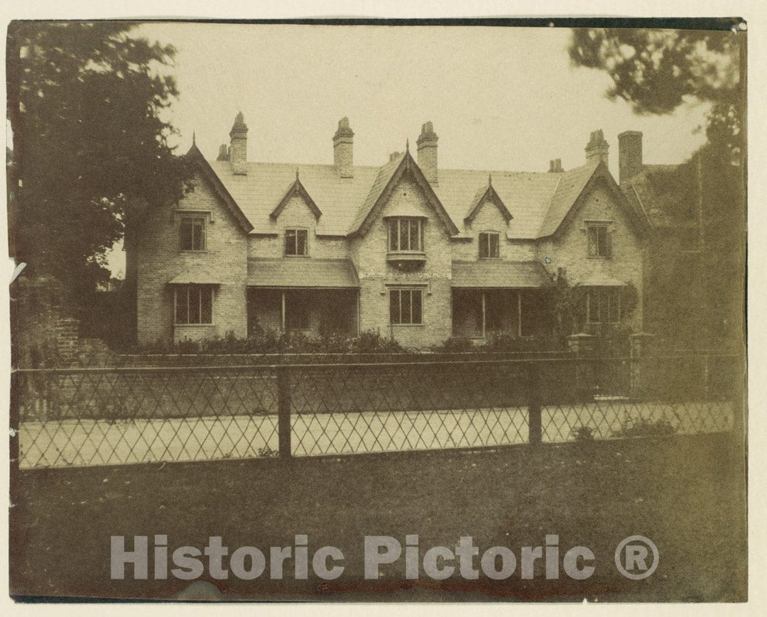 Photo Print : Gabled House Across Lane : Vintage Wall Art