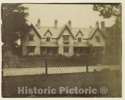 Photo Print : Gabled House Across Lane : Vintage Wall Art