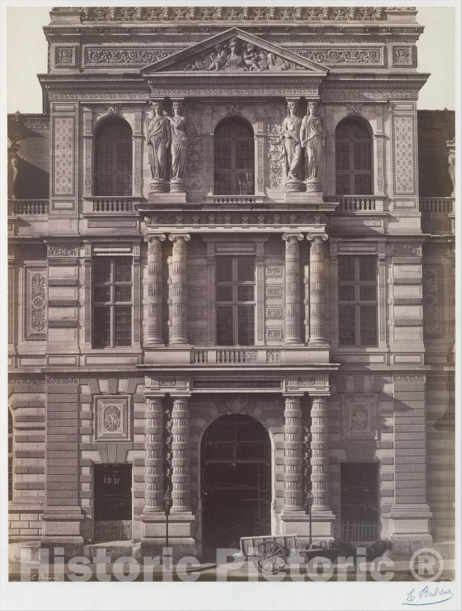 Photo Print : Édouard Baldus - Imperial Library of The Louvre : Vintage Wall Art