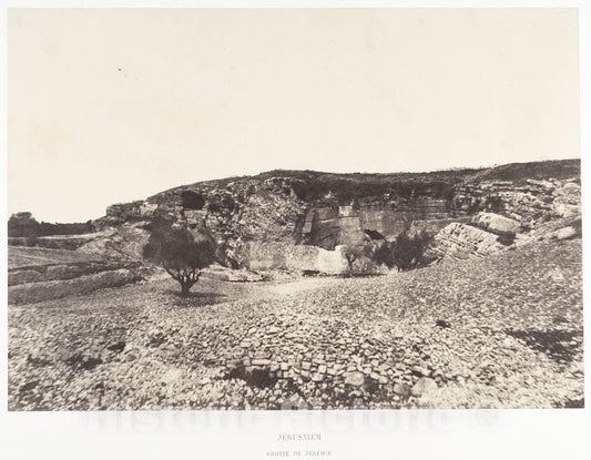 Photo Print : Auguste Salzmann - Jérusalem, Grotte de Jérémie : Vintage Wall Art