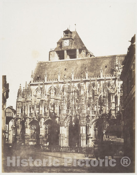 Photo Print : Edmond Bacot - Cathédrale de Louviers, vue générale : Vintage Wall Art