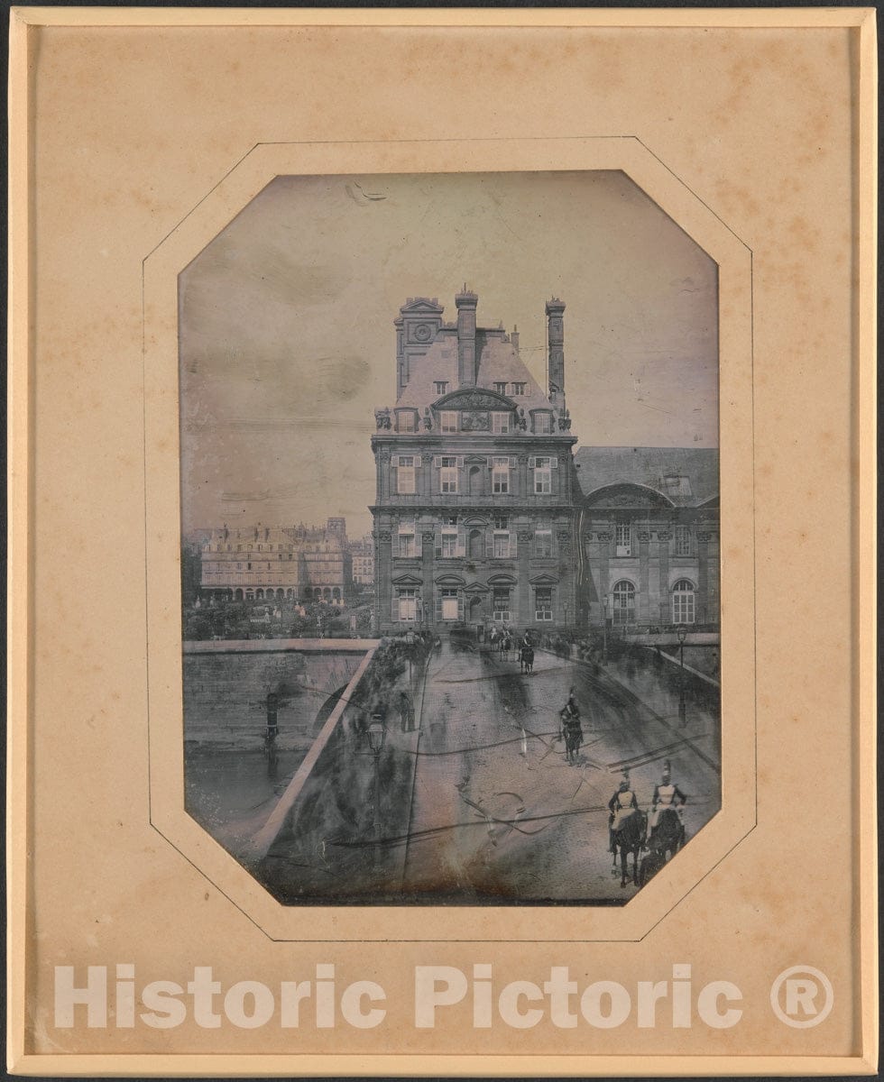 Photo Print : Marie-Charles-Isidore Choiselat - Défilé sur le Pont-Royal : Vintage Wall Art