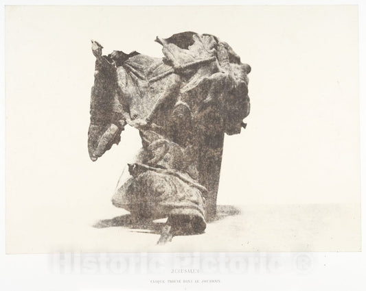 Photo Print : Auguste Salzmann - Jérusalem, Casque trouvé Dans le Jourdain, 2 : Vintage Wall Art