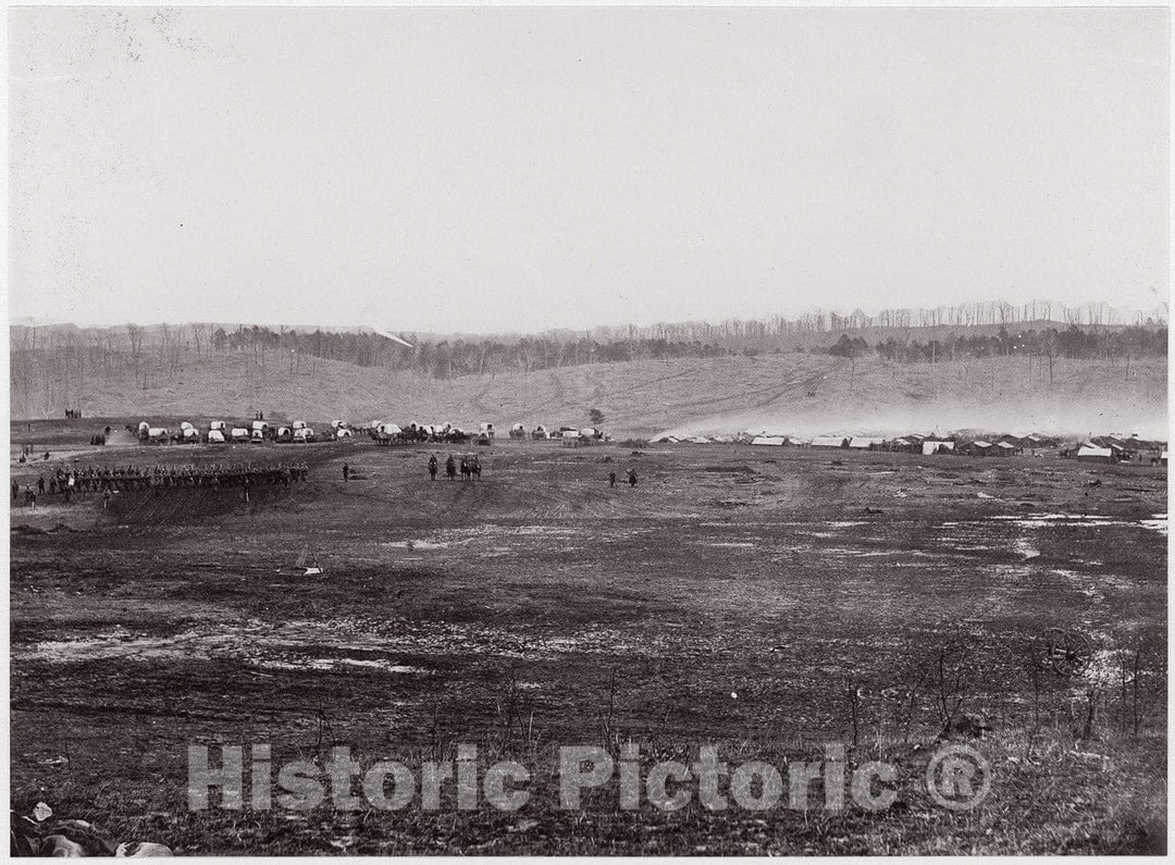 Photo Print : Formerly Mathew B. Brady - Maneuvers, Union Cavalry, Winter Quarters. Brady Album, p. 127 : Vintage Wall Art