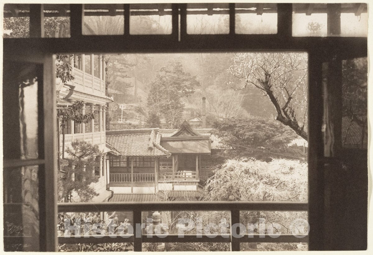 Photo Print : Adolf de Meyer - View Through The Window of a Garden, Japan : Vintage Wall Art