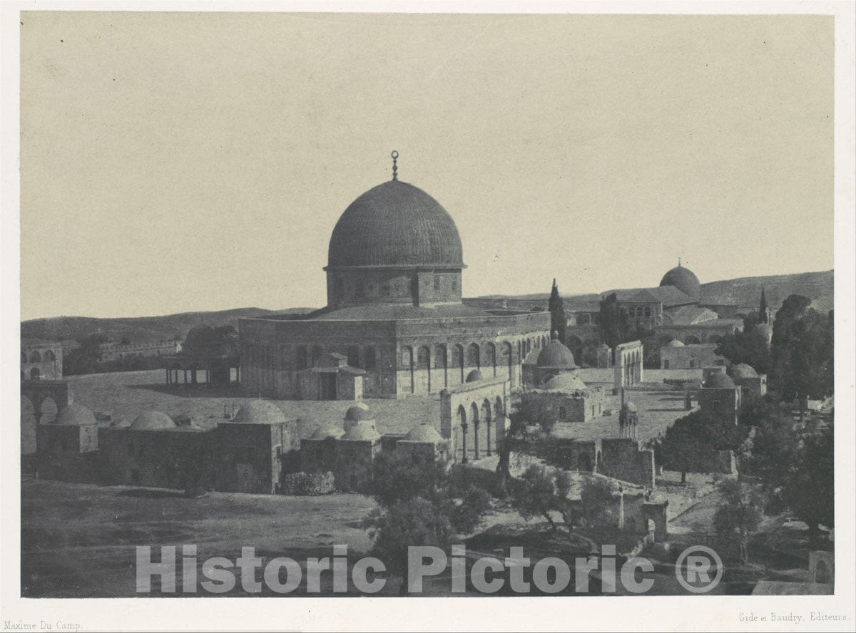 Photo Print : Maxime Du Camp - Palestine. Jérusalem. Mosquée d'Omar : Vintage Wall Art