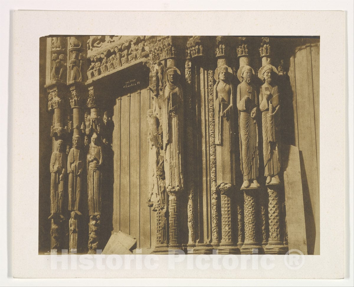 Photo Print : Pierre Emile Joseph Pécarrère - Chartres Cathedral : Vintage Wall Art