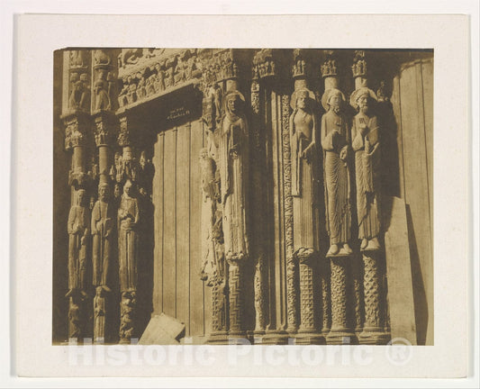 Photo Print : Pierre Emile Joseph Pécarrère - Chartres Cathedral : Vintage Wall Art