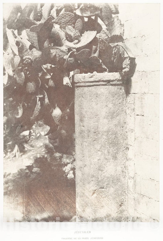 Photo Print : Auguste Salzmann - Jérusalem, Colonne de la Porte judiciaire : Vintage Wall Art