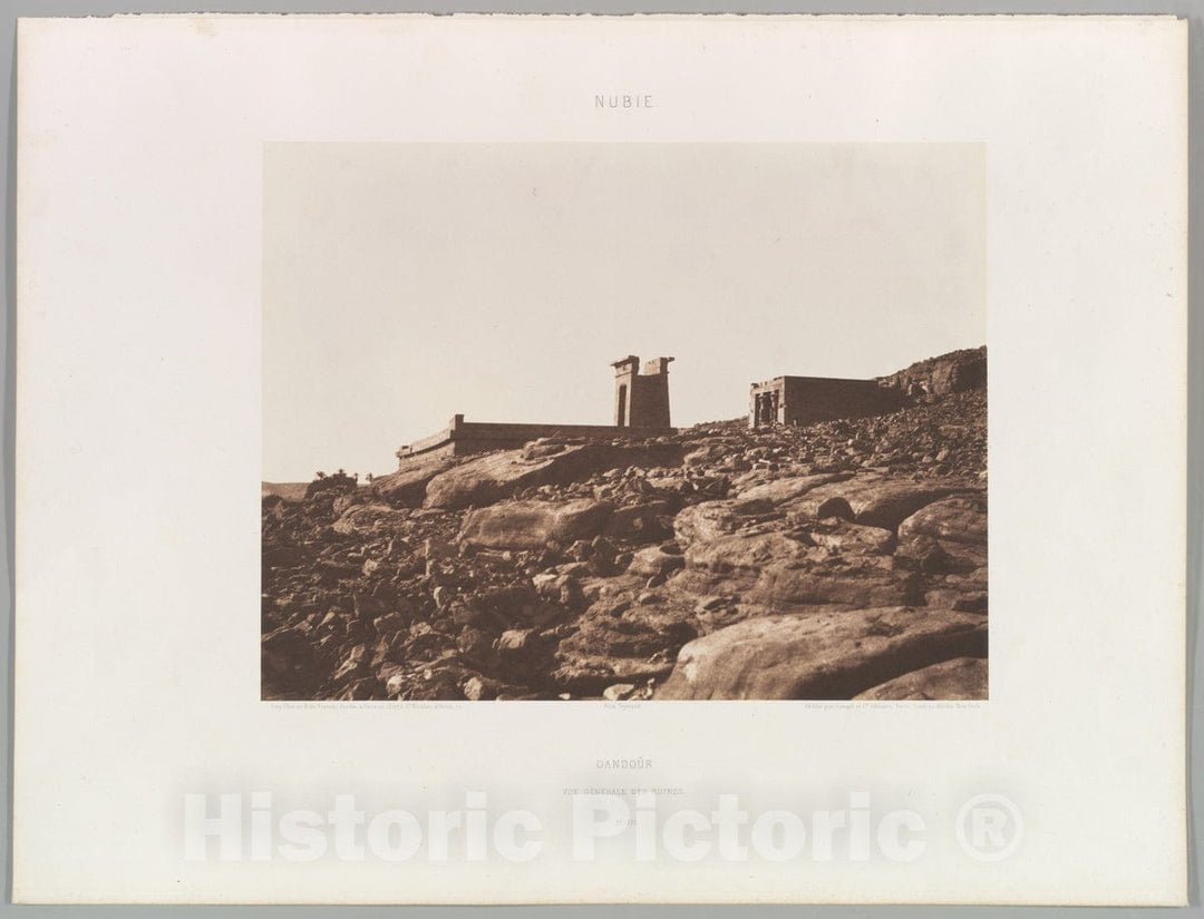 Photo Print : Félix Teynard - Dandoûr, Nubie : Vintage Wall Art
