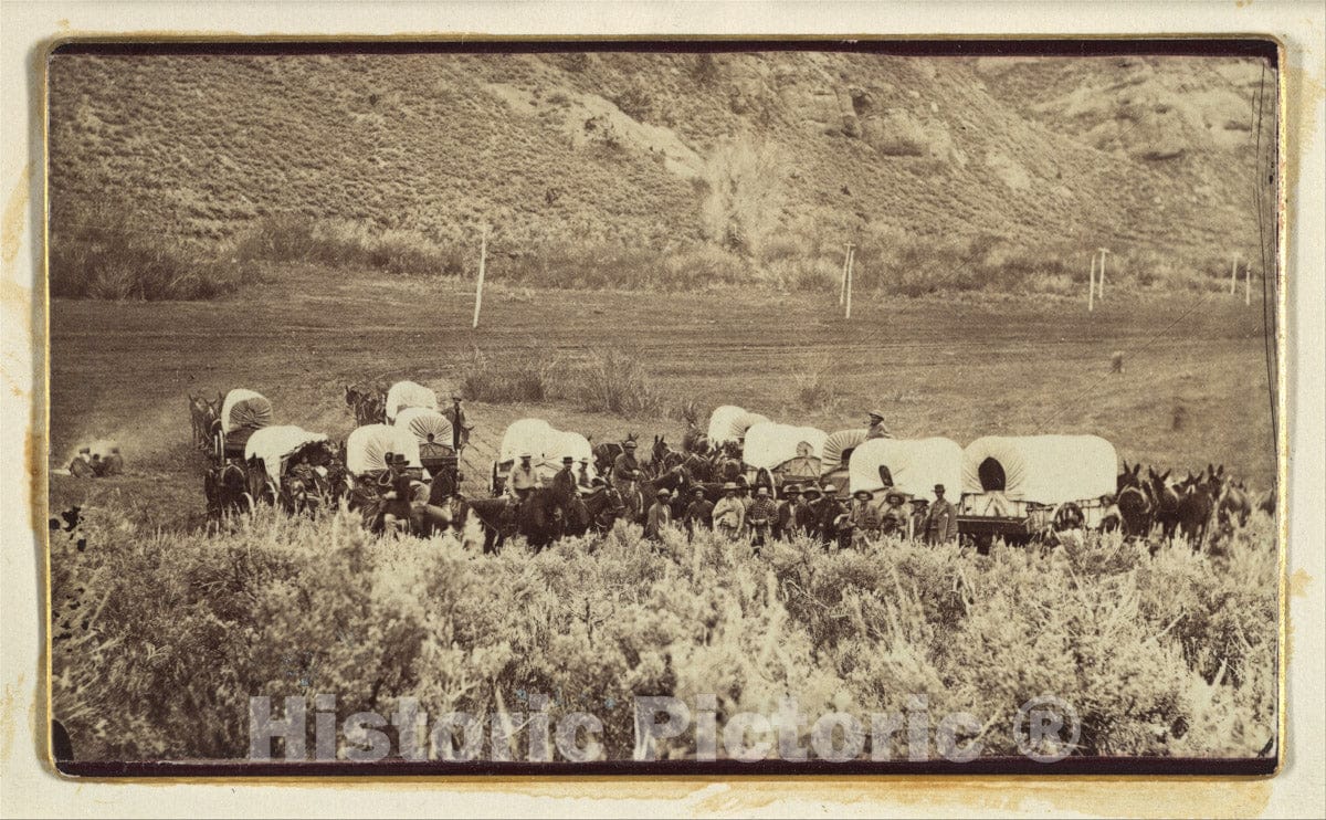 Photo Print : Charles William Carter - Mormon Emigrant Train, Echo Canyon : Vintage Wall Art