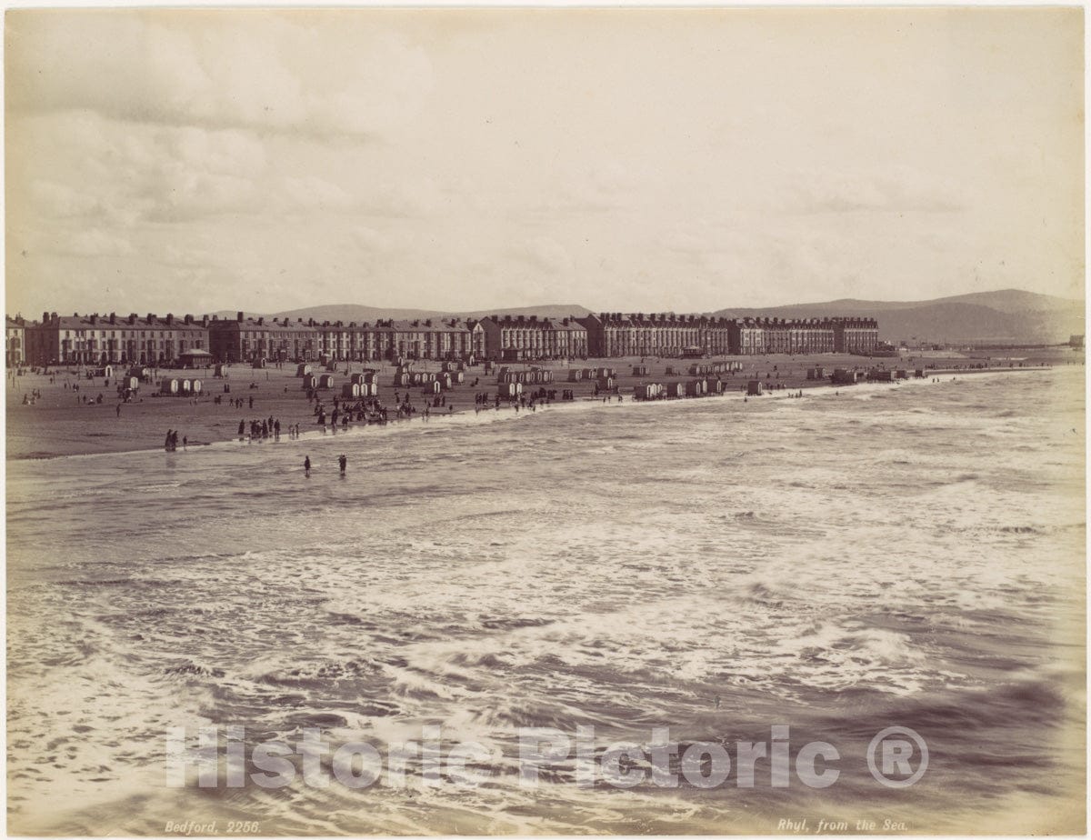 Photo Print : Francis Bedford - RHYL, from The Sea : Vintage Wall Art