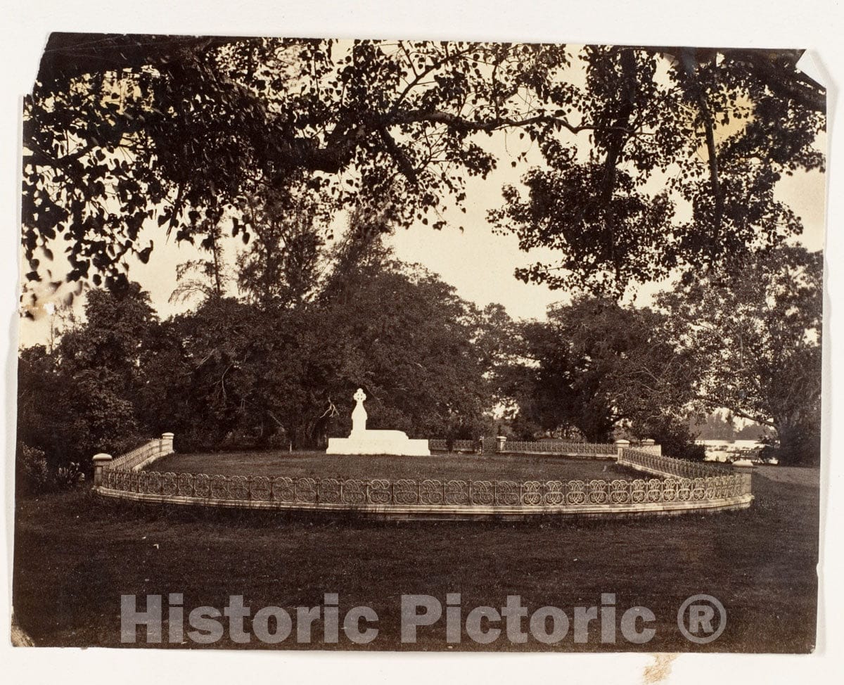 Photo Print : Tomb of Lady Charlotte Canning, Barrackpur 2 : Vintage Wall Art