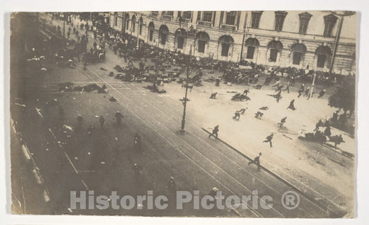 Photo Print : Government Troops Firing on Demonstrators - Artist: Karl Karlovich Bulla - Created: 6395 : Vintage Wall Art