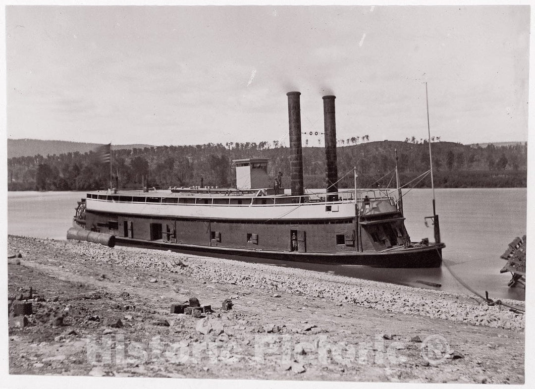 Photo Print : Formerly Mathew B. Brady - General Grant at Kingston Gap, Tennessee River : Vintage Wall Art