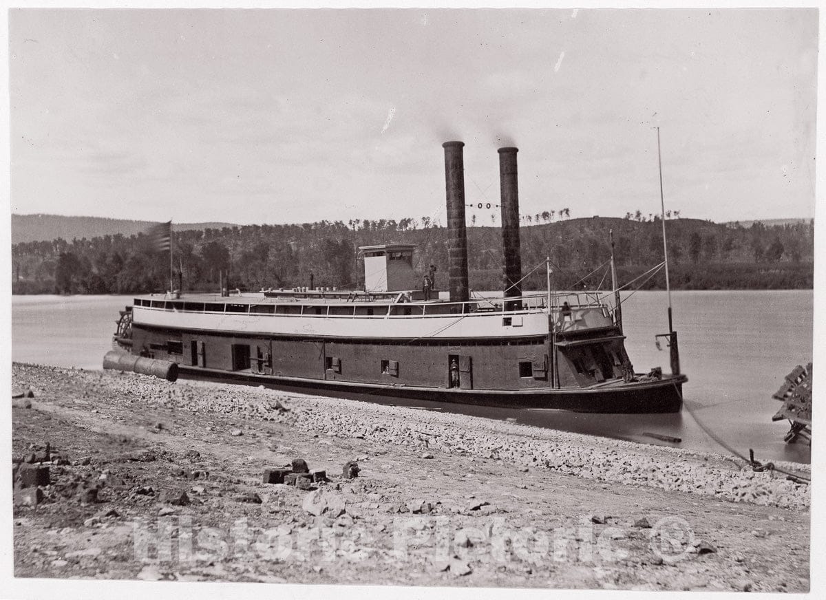 Photo Print : Formerly Mathew B. Brady - General Grant at Kingston Gap, Tennessee River : Vintage Wall Art