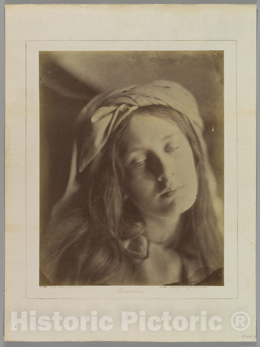 Photo Print : Julia Margaret Cameron - Beatrice 1 : Vintage Wall Art