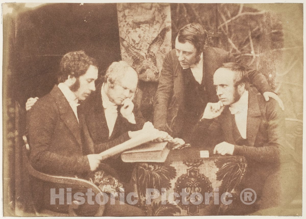 Photo Print : Hill and Adamson - Alexander of Duntocher, Mcmillan of Cardross and Two Others : Vintage Wall Art