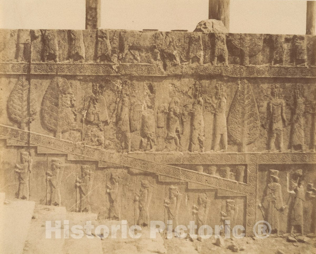 Photo Print : Possibly by Luigi Pesce - (16) Apadana Hall Eastern Stairway, Persepolis, Fars : Vintage Wall Art