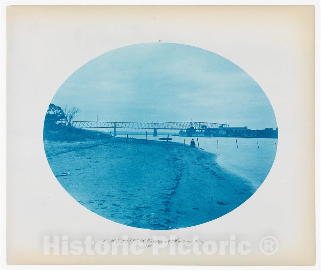 Photo Print : Henry P. Bosse - No. 185. Chicago, Milwaukee & St. Paul Rail Road Bridge at Hasting, Minnesota : Vintage Wall Art