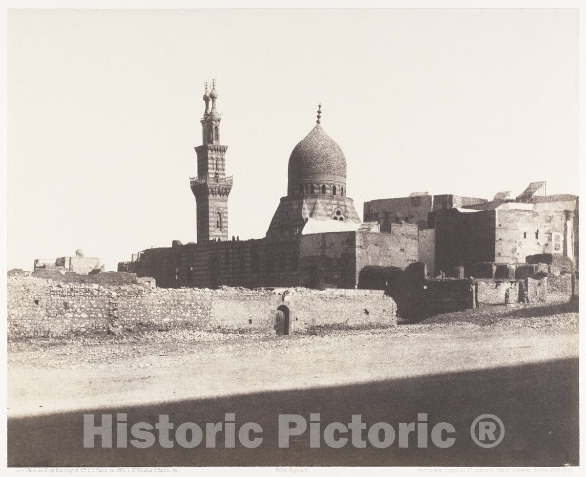 Photo Print : Félix Teynard - Le Kaire, Mosquée Nâcéryeh 1 : Vintage Wall Art