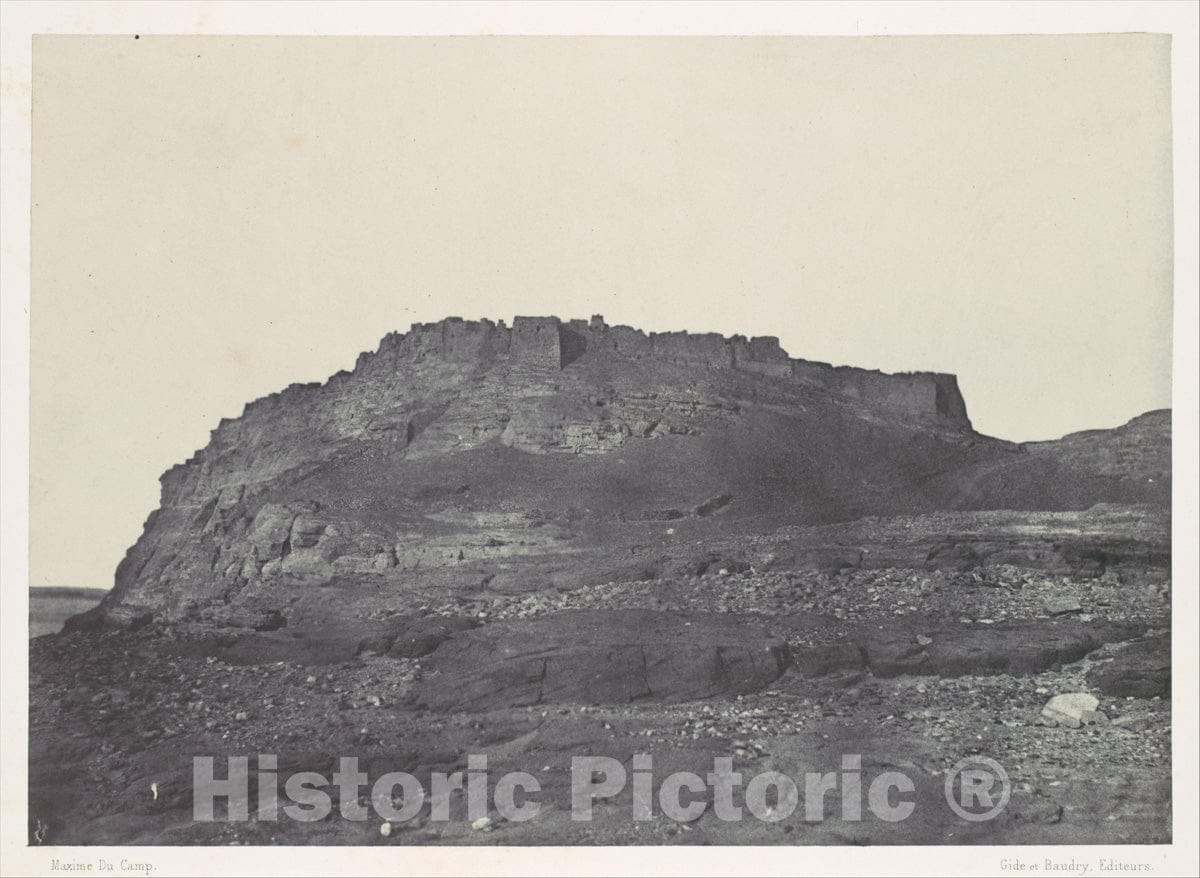 Photo Print : Maxime Du Camp - Nubie. Forteresse D'Ibrym (Ancienne Premmis). Vue Prise au sud. : Vintage Wall Art