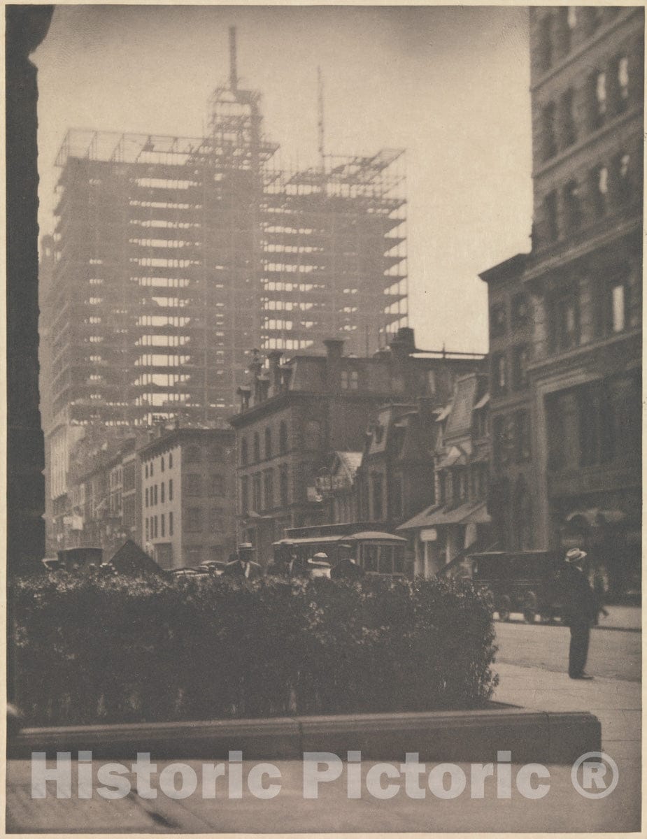 Photo Print : Alfred Stieglitz - Old and New New York : Vintage Wall Art