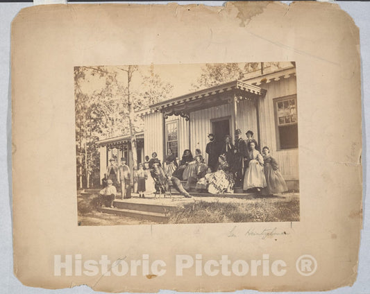 Photo Print : Egbert Guy Fowx - Group on Porch : Vintage Wall Art