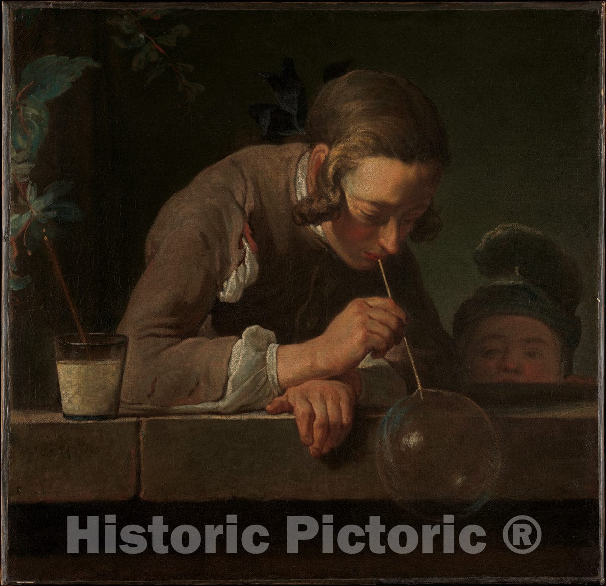 Art Print : Jean Siméon Chardin - Soap Bubbles : Vintage Wall Art
