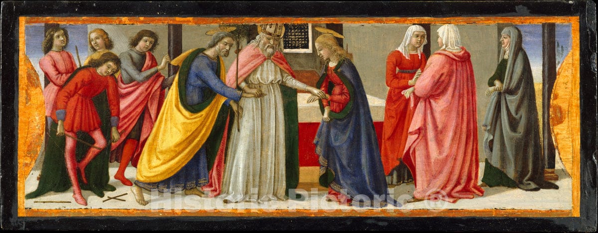 Art Print : Davide Ghirlandaio (David Bigordi) - The Marriage of The Virgin : Vintage Wall Art