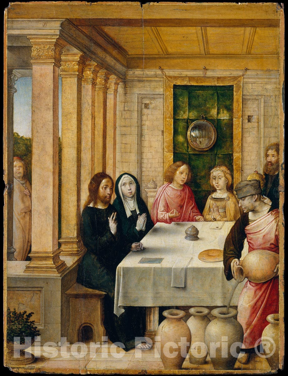 Art Print : Juan de Flandes - The Marriage Feast at Cana : Vintage Wall Art
