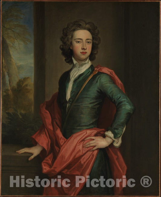 Art Print : Sir Godfrey Kneller - Charles Beauclerk (1670–1726), Duke of St. Albans : Vintage Wall Art