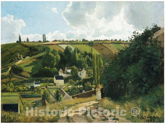 Art Print : Camille Pissarro - Jalais Hill, Pontoise : Vintage Wall Art
