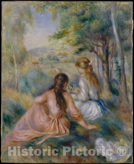 Art Print : Auguste Renoir - in The Meadow : Vintage Wall Art