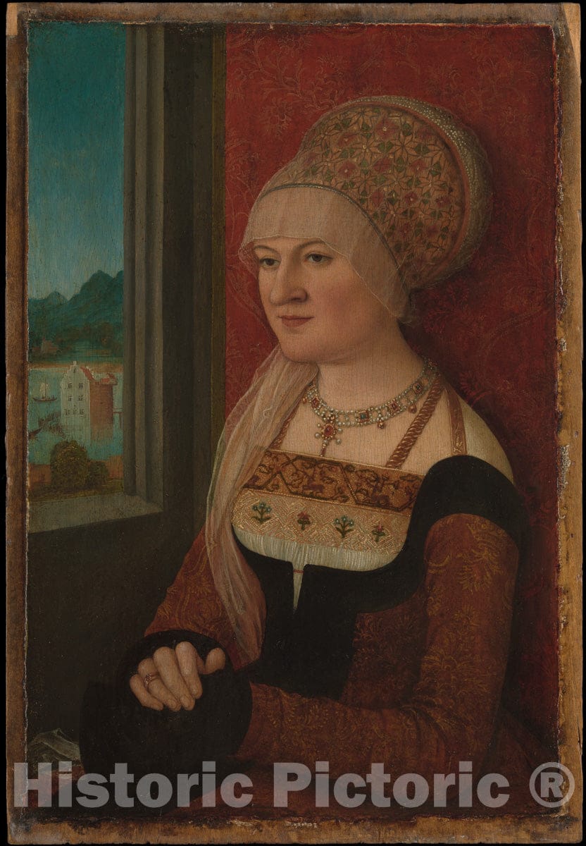 Art Print : Bernhard Strigel - Portrait of a Woman : Vintage Wall Art